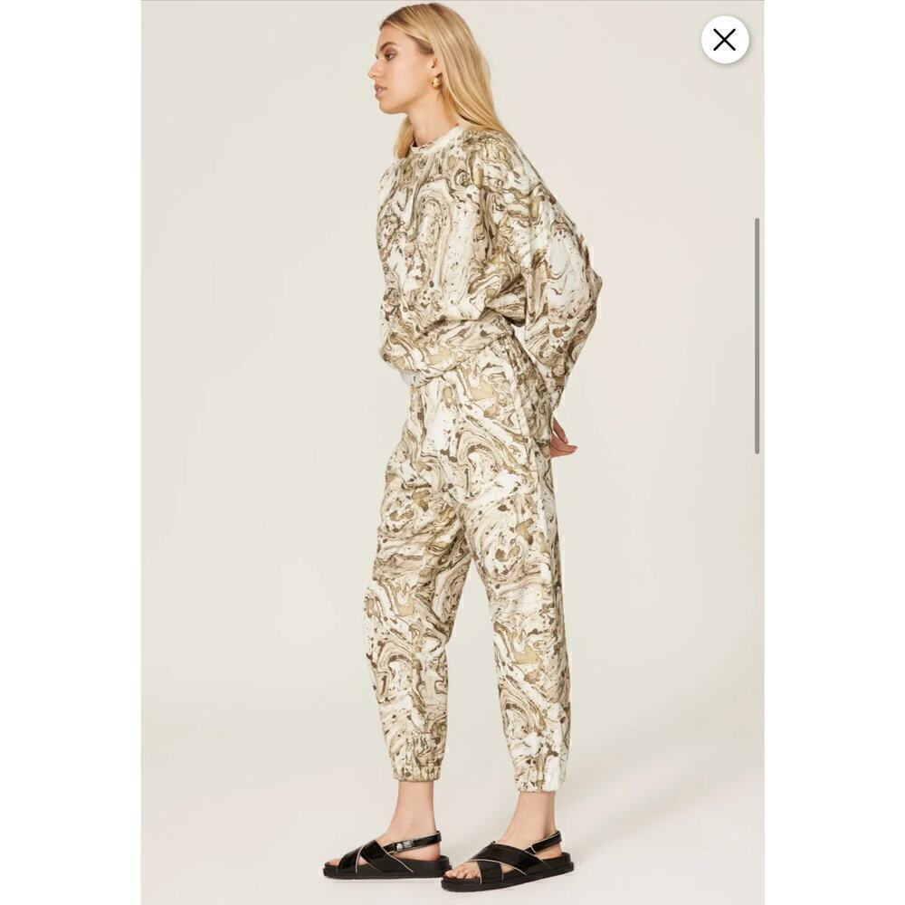 Bassike Marble Print Sweatpants‎ Womens 0 Joggers Lounge Wear